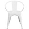 Emma and Oliver Commercial Grade 4 Pack Metal Indoor-Outdoor Chair with Arms